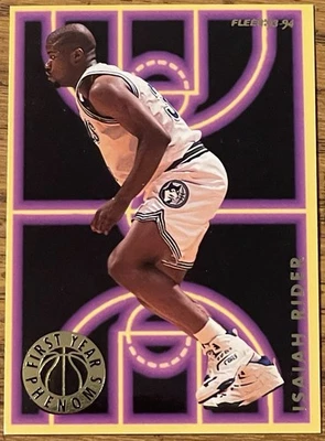 Tarjeta Isaiah Rider 1993-94 Fleer Primer Año Phenoms #8 Wolves NBA RC Envío Gratis Foto 1 de 3