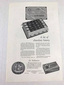 Whitmans Fussy Chocolates Halloween Vtg 1926 Print Ad Advertising Art - Picture 1 of 3