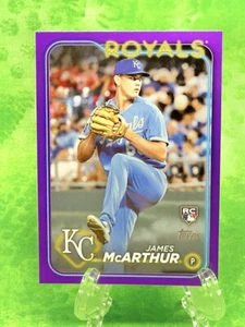 James McArthur RC - Purple - 2024 Topps Series 2 #434 Kansas City Royals Rookie - Picture 1 of 11