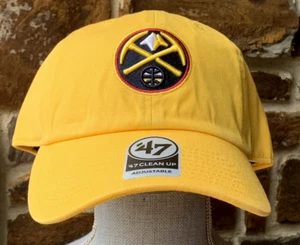 NWT Men's DENVER NUGGETS '47 Clean Up Adjustable Hat in Yellow Gold - Picture 1 of 18
