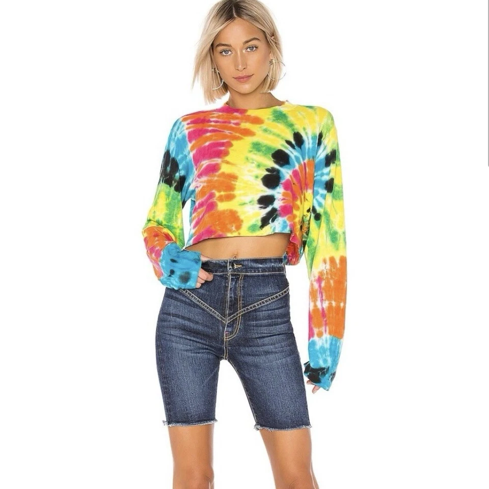 Pantalón Corto Gigi Denim Biker en Índigo Frankie B Talla 27 $225 Foto 1 de 4