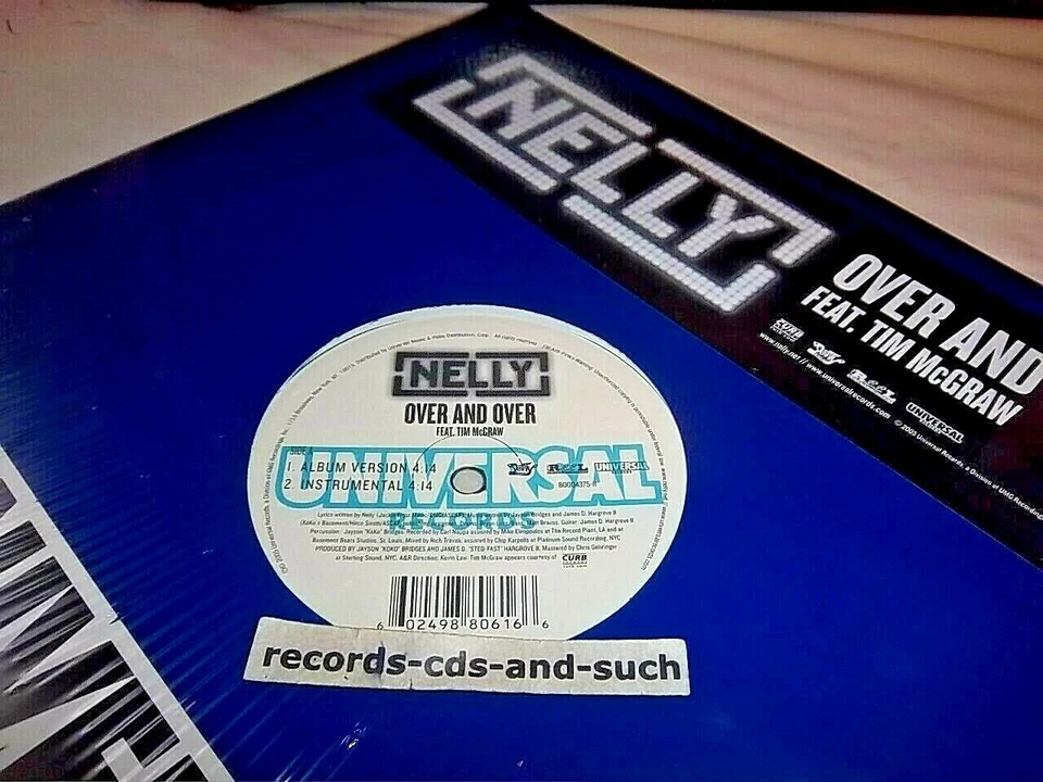 NELLY/TIM McGRAW-OVER AND OVER-2 VERSIONS-UNIVERSAL B000475-11 NEW SEALED 12" Foto 1 de 2