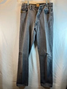 Armani True Blue Mens Jeans Black Faded 32x34 Denim 5 Pocket Style Pants - Picture 1 of 20