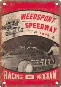 Weedsport Speedway Racing Program Reproduction Metal Sign A1147 - Picture 1 of 2