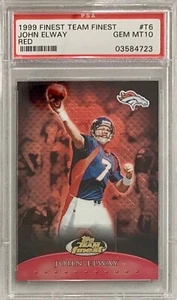 1999 Finest Team Finest #T6 John Elway rojo PSA 10 Denver Broncos POP 2 17/500 - Imagen 1 de 2