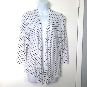 NEU Chico's Pullover leicht gepunktet vorne offen Wasserfall 3/4 Arm neu ohne Etikett 3 - Bild 1 von 6