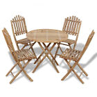 Foldable  Bamboo Dining Set 1 Table + 4 Chairs B3F3