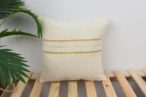 Kilim Pillow Cover, Turkish Kilim Pillow, Gift Pillow, 14"x14" White Cushion