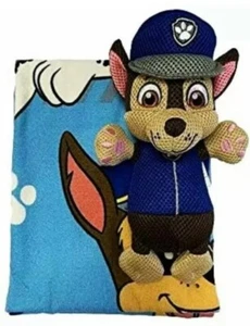 Juego de 2 toallas de baño y exfoliante PAW PATROL CHASE & MARSHALL de 25" x 50" juguete para bañera nuevo con etiquetas - Imagen 1 de 3