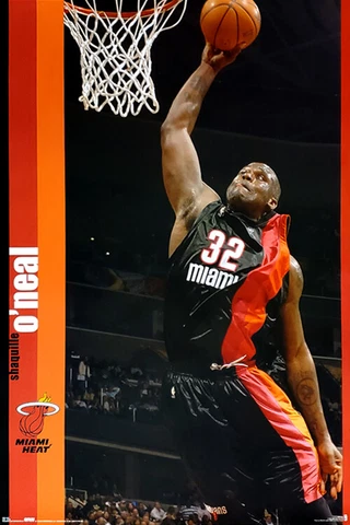 Shaquille O'Neal FLORIDIAN SLAM Miami Heat 2006 NBA Action 22x34 POSTER Cover