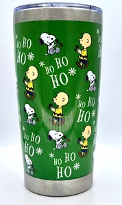 Peanuts Snoopy Christmas Ho Ho Ho Green Stainless Steel Tumbler - Picture 1 of 6