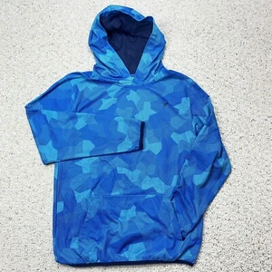 Old Navy Boys Active Sweatshirt sz XL Blue Hooded Lightweight Front Pocket - Picture 1 of 13