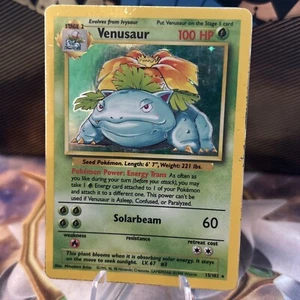 Pokémon TCG Venusaur Base Set Unlimited 15/102 Holo Rare LP/MP - Picture 1 of 9