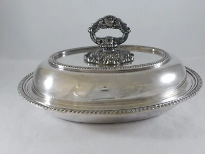 Vintage Wm A Rogers Oval Silver Plate Serving Dish With Lid  #940 No Lid 11 1/4" - Image 1 of 4