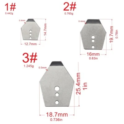 Stainless Swim Jig Dancer Jig Blade Chatter Style Bait Blades Fishing Lure Parts - Image 1 of 4