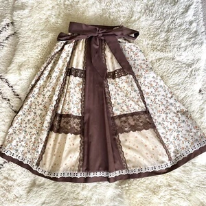 Vintage 70s Carefree Fashions Patchwork Skirt Floral Boho Hippie Prairie Calico - Picture 1 of 7