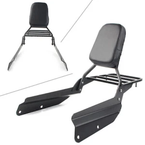 Schwarze Sissy Bar Rückenlehne mit Gepäckträger für Honda VTX 1300C 2005-2011 - Picture 1 of 12