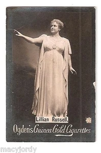 Ogden's Guinea Gold Tobacco Card - Lillian Russell with Raised Arm - Picture 1 of 2