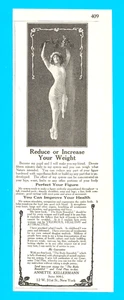 1913 Weight loss exercise trainer health antique print ad 1913 health quackery - Picture 1 of 4