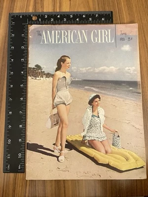 The American Girl Magazine - June 1955 Girl Scouts - Vintage Mid Century Foto 1 de 4