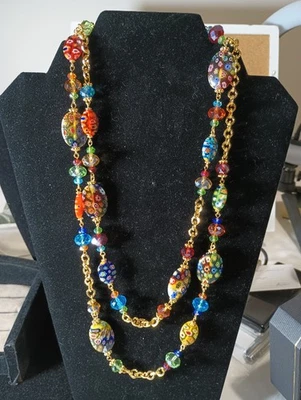 Caramelo de vidrio Sweet Romance - 2 collares (43" y 47") y juego de pulsera nuevo en caja con insertos Foto 1 de 4