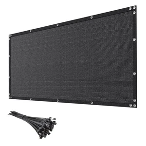 4ftX50ft Black Privacy Screen Fence 90% Blockage Heavy Duty Fencing Mesh Shade - Picture 1 of 7