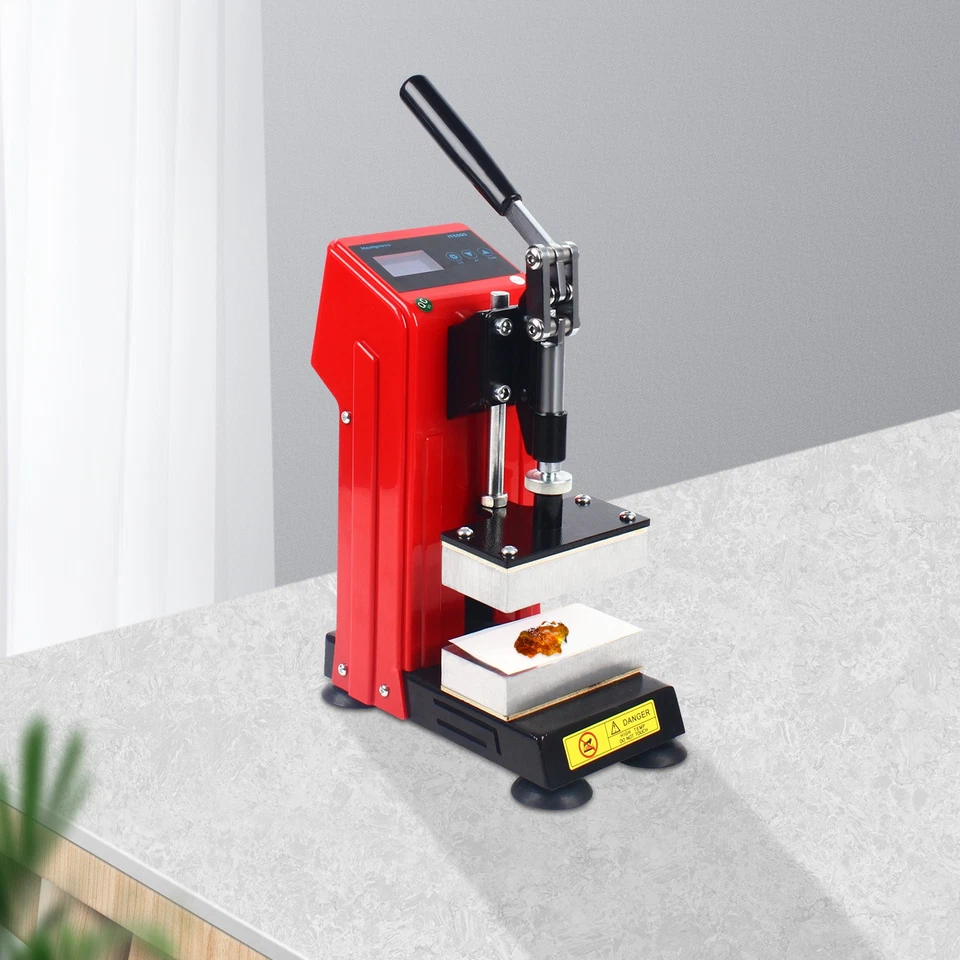 Máquina de prensa de calor 900 W mini prensa de calor manual de alta resistencia prensa en caliente estampado Foto 1 de 4