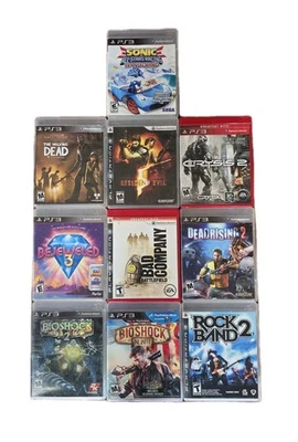 PlayStation 3 PS3 Lor Of 10 Sonic, Walking Dead, Resident Evil, Bioshock + - Image 1 of 4