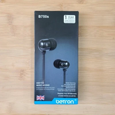 Fones de ouvido intra-auriculares Betron B750, isolamento de ruído fones de ouvido com fio e graves fortes - Imagem 1 de 3