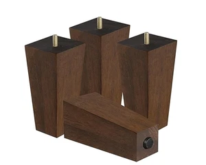 NEW! YES4ALL WOODEN SQUARE 6" UNIVERSAL FURNITURE REPLACEMENT LEGS  * - Bild 1 von 4