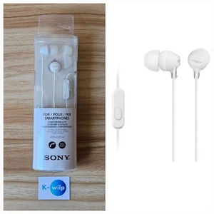 Sony MDR-EX15AP Białe słuchawki stereo Wygodne dopasowanie Zestaw głośnomówiący Połączenie NOWE - Zdjęcie 1 z 24