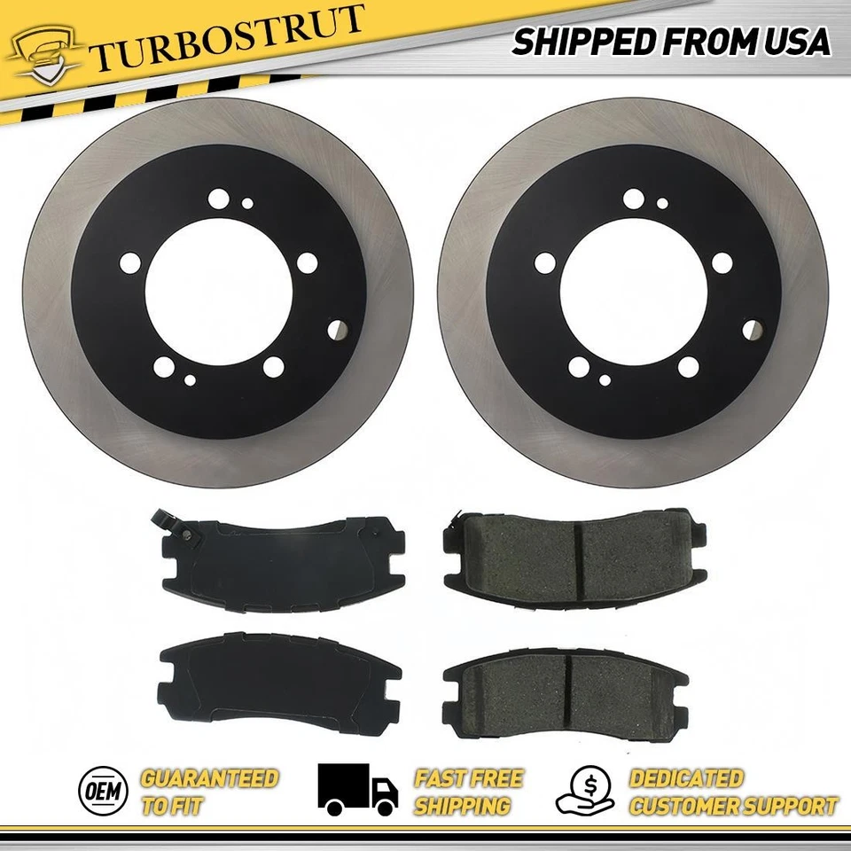 Kit de pastillas de freno rotores de freno traseros OE para Chrysler Sebring 1995-1999 2,0 L Foto 1 de 2