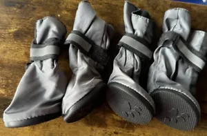 DOG BOOTIES, GRAY AND BLACK 2 1/2 INCH BOTTOMS SMALL DOG - Picture 1 of 6