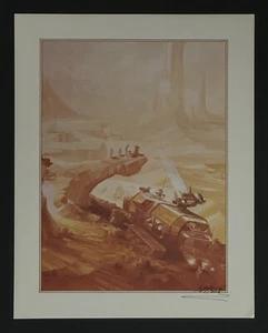 Gil Garcia signed Sci Fi Concept Artwork 1979 Syd Mead Terraforming New Worlds - Bild 1 von 2