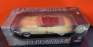 Motor Max 1:18 Scale 1949 Buick Roadmaster Convertible #73116 Yellow NEW - Picture 1 of 5