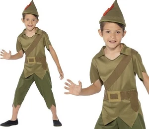 Childrens Boys Robin Hood Fancy Dress Costume Kids Book Day Outfit by Smiffys - Picture 1 of 2