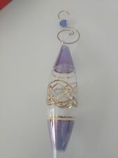 ORNAMENT PURPLE TEARDROP EGYPT ORIG BOX BLOWN GLASS / HANGER GORGEOUS