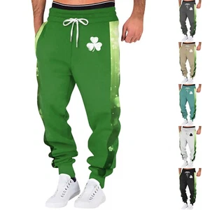 Spring Sports Fitness Trousers Men's Loose Running Casual Sweatpants Cotton - Picture 1 of 30