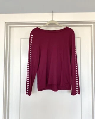 Camiseta favorita manga larga SO magenta con corazones niñas jóvenes 18 Plus Foto 1 de 4