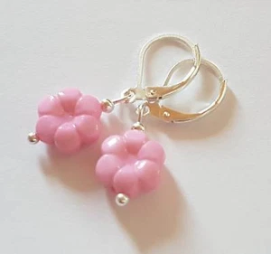  KINDEROHRRINGE OHRRINGE  ROSA BLUME - Bild 1 von 2