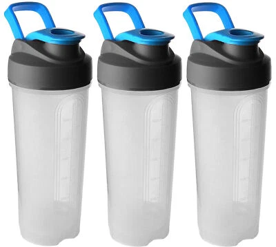 Sportflasche 3er Set Trinkflasche Wasserflasche Getränkeflasche Blau 750ml - Bild 1 von 4