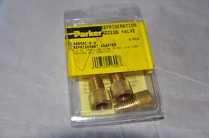 3 Refrigerant Adapters 1/4 IN.FEMALE SAE FLARE- SAE J2197 MALE Parker X880AC-8-4 - Picture 1 of 9