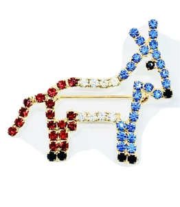 Strass Brosche stolze Demokrat Partei Esel politische Anstecknadel Spaß Glitzer! - Bild 1 von 4