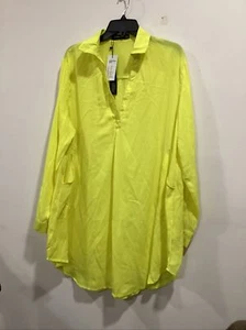 Zanzea Women’s Yellow Long Sleeves Tunic Top Size 18 NWT - Picture 1 of 6