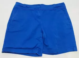New York & Co Damengröße 4 (32 x 6,5) blaue Chino Sommer Shorts vorne flach - Bild 1 von 5
