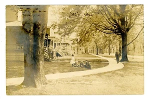 Evanston IL - UNIVERSITY PLACE - Charles Childs RPPC Postcard nr Chicago - Picture 1 of 2