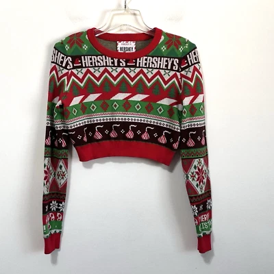 Suéter corto Forever 21 X Hershey S manga larga isla justa fiesta diversión vacaciones Foto 1 de 4
