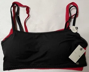 NWT LUCKY BRAND 1 BLACK 1 RED LOUNGE BRA STYLE LVD53352 MEDIUM $60 - Picture 1 of 2