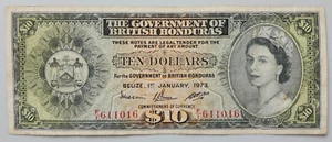 Rare British Honduras 10 dollars 1973 Belize -- see other sales - Picture 1 of 2
