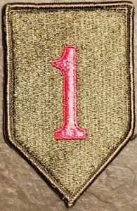 Primera División de Infantería del Ejército de los Estados Unidos Grande Rojo Uno (COLOR) Militar De Colección Original USGI de Colección - Imagen 1 de 2